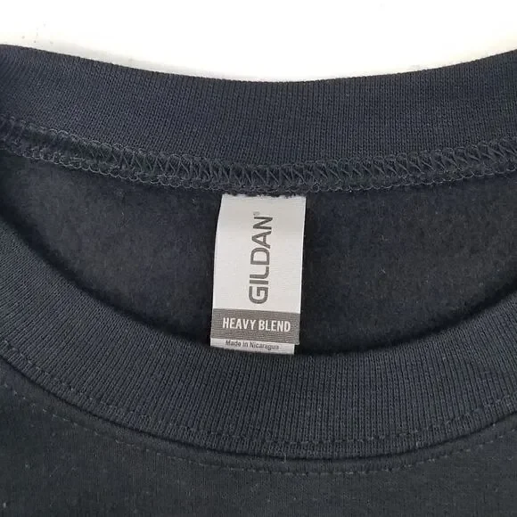 SACRAMENTO KINGS Double Script Retro Logo BLACK Pullover Crewneck Sweatshirt 90s - Picture 6 of 6